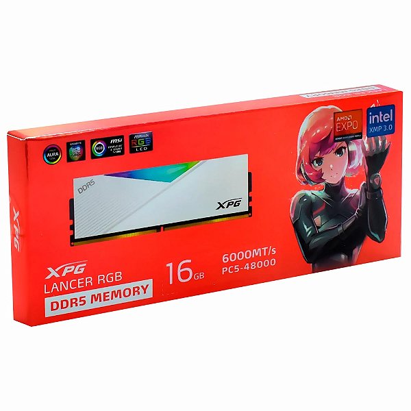 XPG Lancer RGB DDR5 16GB 6000 CL30 32GB白 XPG Lancer RGB DDR5 16GB
