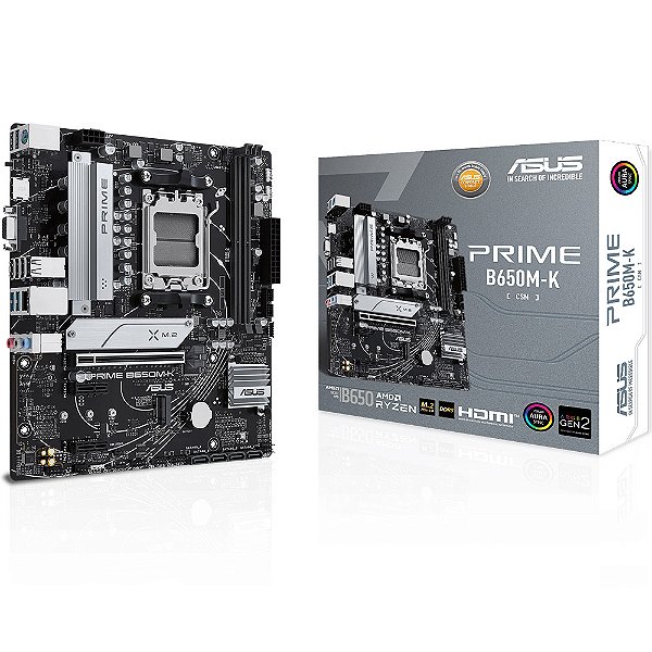 Placa Mãe ASUS Prime B650M-K DDR5 AM5 mATX