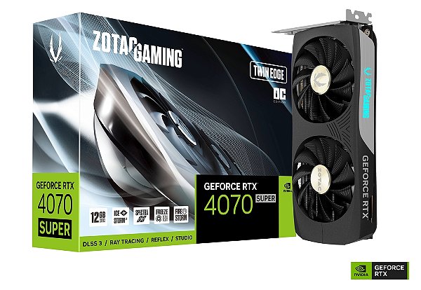 Placa de Video Zotac GeForce RTX 4070  SUPER Twin Edge OC 12GB GDDR6X 192 bit - ZT-D40720E-10M