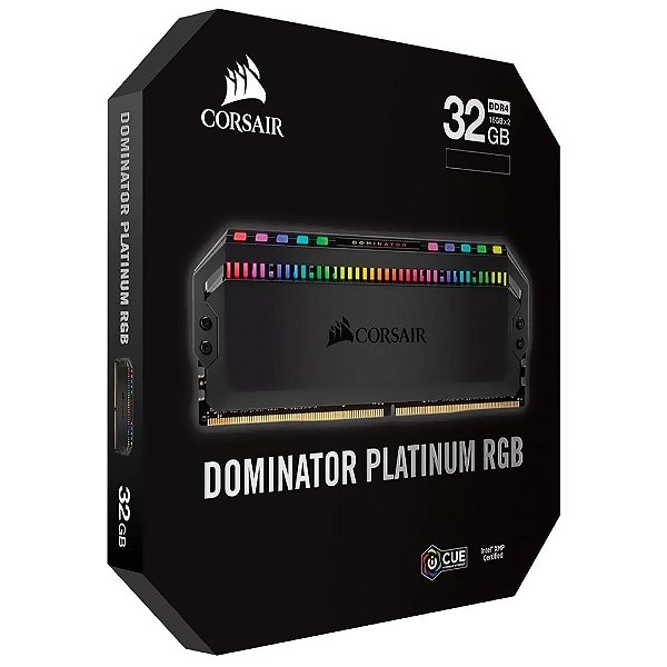 Memória Corsair Dominator Platinum DDR5 32GB (2X16GB) RGB 7200MHz C34 - CMT32GX5M2X7200C34