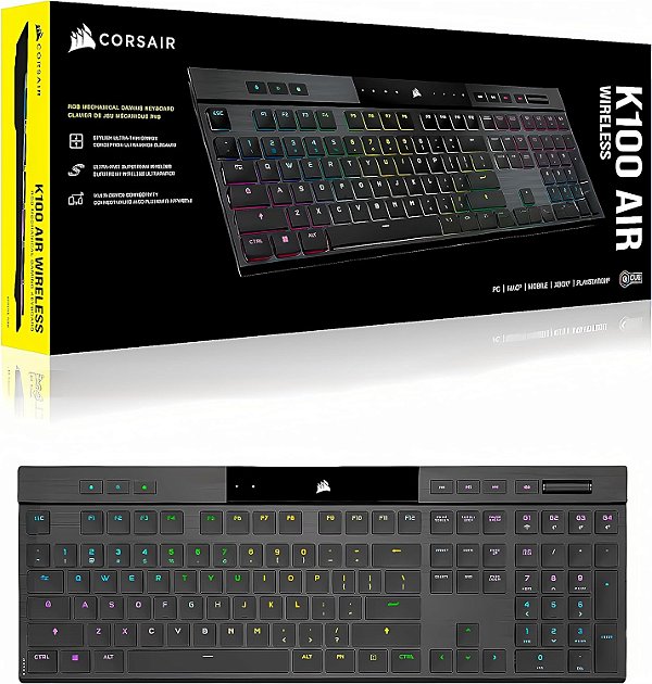 Teclado Mecânico Gamer Corsair K100 Air Wireless Cherry MX - CH-913A01U-NA