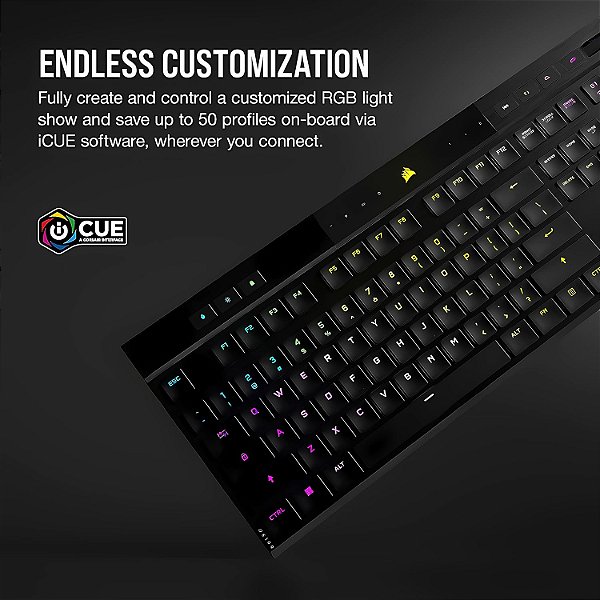 Teclado Mecânico Gamer Corsair K100 Air Wireless Cherry MX