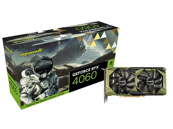 Placa de Video Manli GeForce RTX 4060 8GB GDDR6 128bit - M-NRTX4060/6RGHPPP-M2560