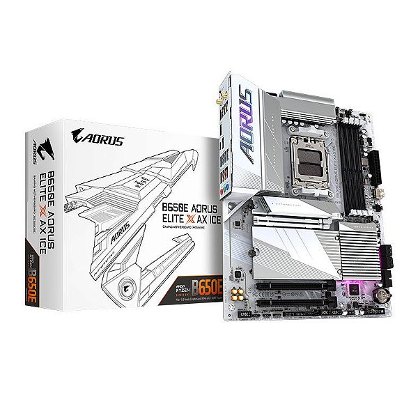 Placa Mãe Gigabyte B650E Aorus Elite X ICE WIFI DDR5 AM5 ATX