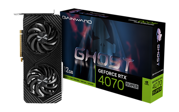 Placa de Video Gainward GeForce RTX 4070 SUPER Ghost 12GB GDDR6X 192 bit - NED407S019K9-1043B