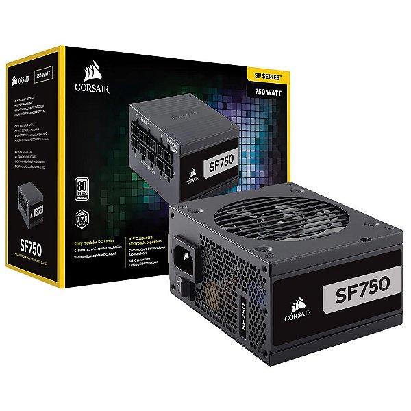 Fonte Corsair SF SF750 750W Full Modular 80 Plus Platinum PCIe 5.0 ATX 3.0 - CP-9020186-NA