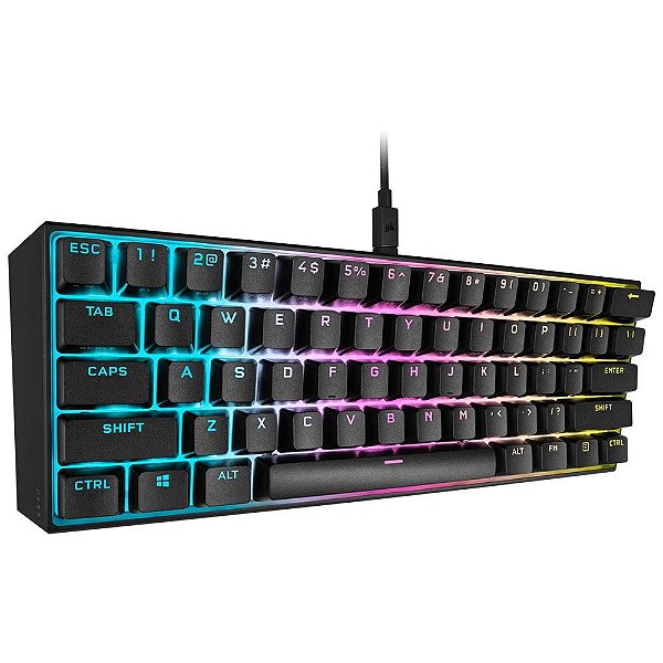 k65 銀軸 Teclado Mecânico Corsair K65 RGB Mini Switch Cherry MX | GK