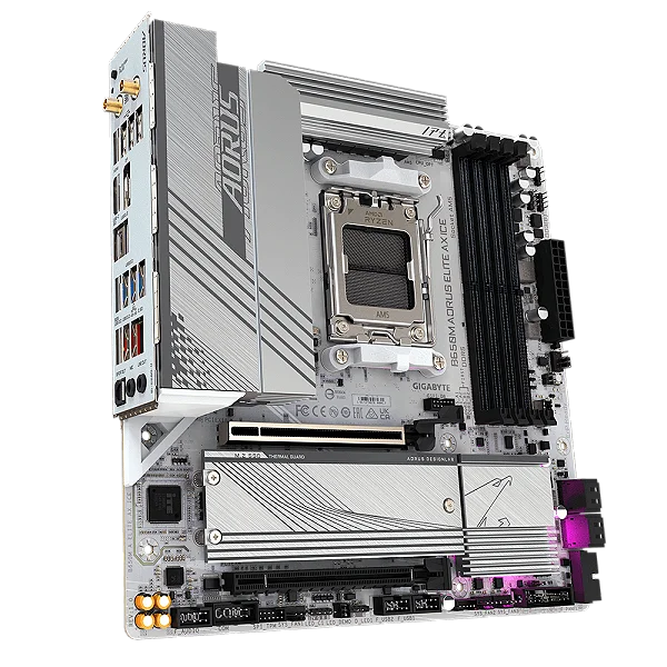 Placa Mãe Gigabyte B650M AORUS ELITE AX ICE DDR5 AM5 | GK Infostore