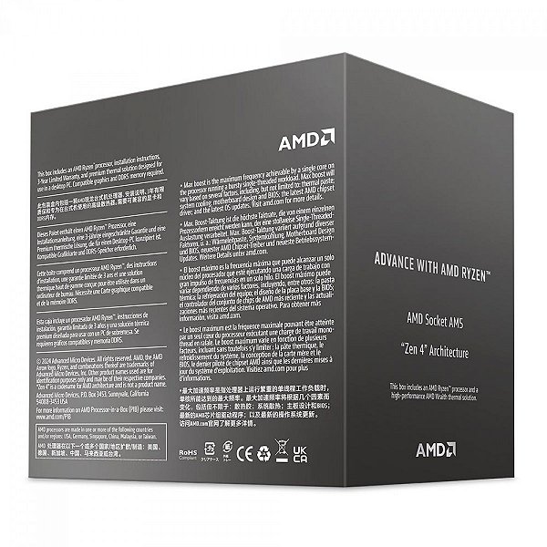 Processador AMD Ryzen 5 8400F 4.2GHz/ 4.7GHz Hexa-Core | GK Infostore
