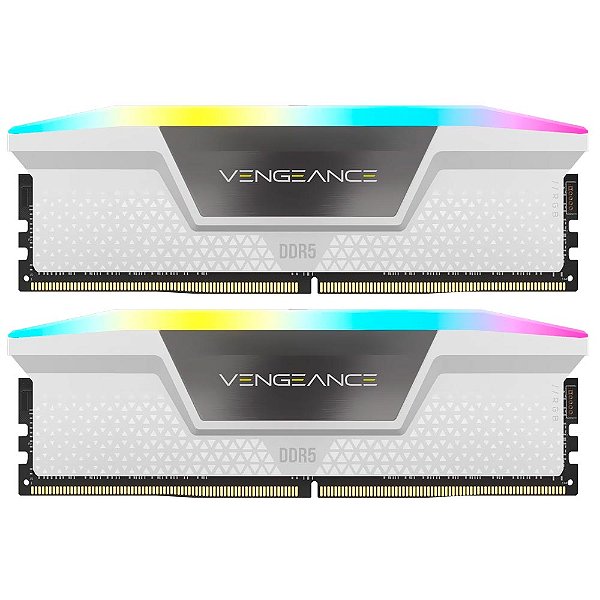 Memória Corsair Vengeance RGB 64GB (2x32GB) DDR5 5600Mhz C36 White - CMH64GX5M2B5600C36W