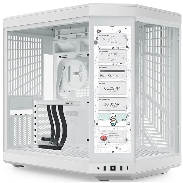 Gabinete Gamer HYTE Y70 Touch 4K 14.1 Branco - CS-HYTE-Y70-BW-L
