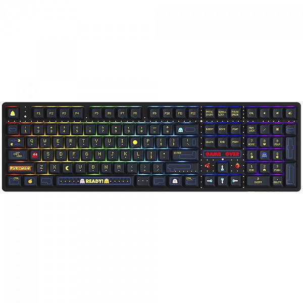 Teclado Mecânico Gamer Akko Pac-Man 5108S RGB Switch Akko CS Crystal ANSI
