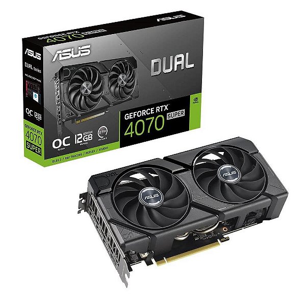 Placa de Video Asus GeForce RTX 4070 Super EVO OC Edition 12GB GDDR6X 192 bit - DUAL-RTX4070S-O12G-EVO