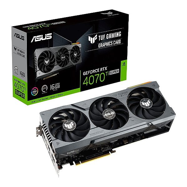 Placa de Video ASUS TUF Gaming GeForce RTX 4070 Ti SUPER 16GB GDDR6X 256Bits - TUF-RTX4070TIS-16G-GAMING