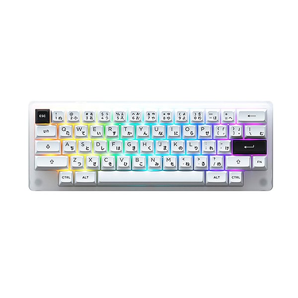Teclado Mecânico Acrílico ACR59 RGB Akko Jelly White ANSI