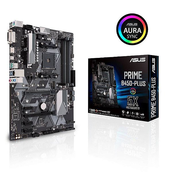 Placa Mãe Asus Prime B450-Plus DDR4 AM4 ATX