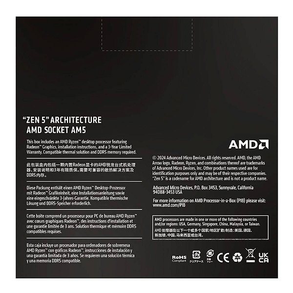 Processador AMD Ryzen 7 9700X 