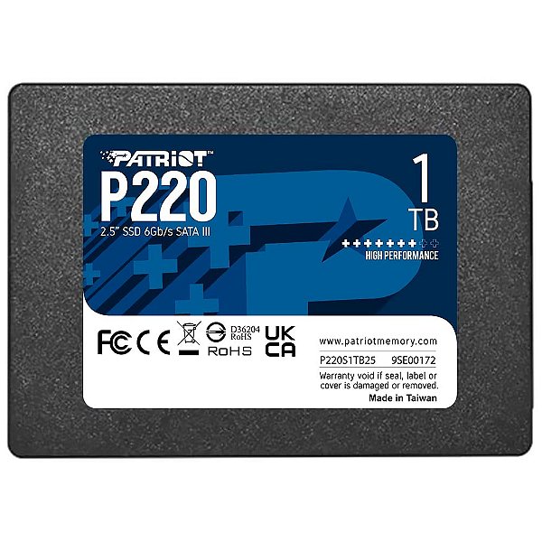 SSD 1TB Patriot P220 2.5" SATA 3 - P220S1TB25