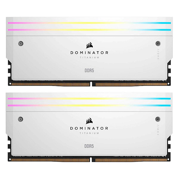 Memória Corsair Dominator Titanium RGB 32GB (2X16GB) DDR5 7000Mhz C34 White - CMP32GX5M2X7000C34W