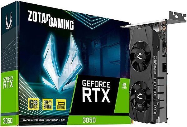 Placa de Video Zotac GeForce 3050 6GB GDDR6 LHR 96Bits - ZT-A30510L-10L