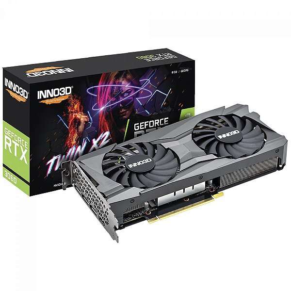 Placa de Video INNO3D GeForce RTX 3060 TWIN X2 8GB GDDR6 128Bits - N30602-08D6-11902130