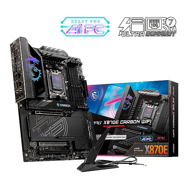 Placa Mãe MSI MPG X870E Carbon WI-FI 7 DDR5 AM5 ATX
