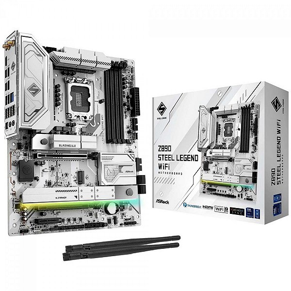 Placa Mãe ASRock Z890 Steel Legend WIFI Wi-Fi 7 DDR5 LGA 1851 ATX