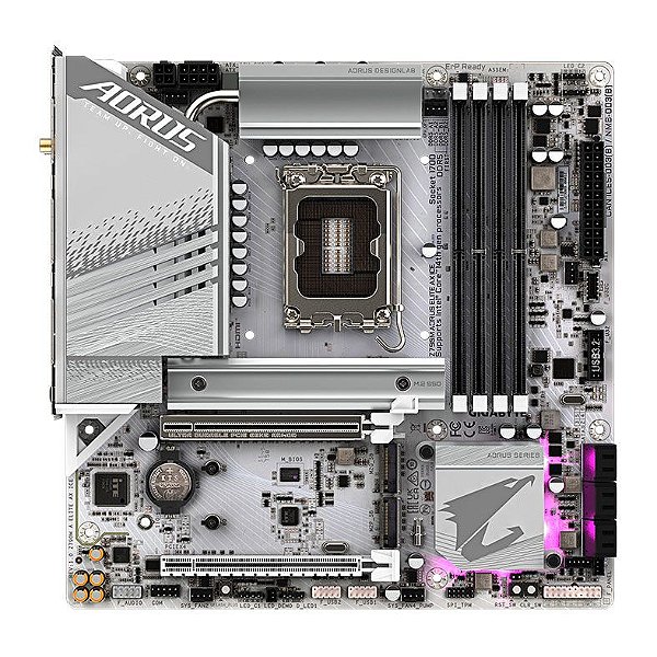 Placa Mãe Gigabyte Z790M Aorus Elite AX ICE Wi-FI DDR5 LGA 1700