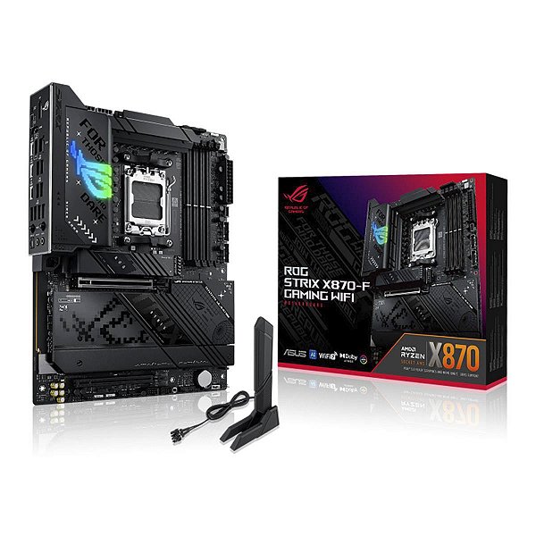 Placa Mãe ASUS ROG STRIX X870-F Gaming WiFi DDR5 AM5 ATX