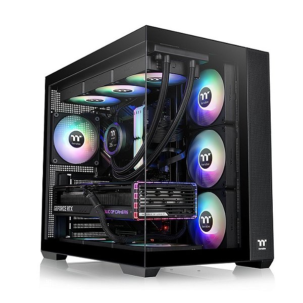 Gabinete Gamer Thermaltake View 380 TG ARGB Plus Lateral de vidro Temperado - CA-1Z2-00M1WN-00