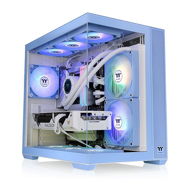 Gabinete Gamer Thermaltake View 380 TG ARGB Plus Hydrangea Blue Lateral de vidro Temperado - CA-1Z2-00MFWN-00