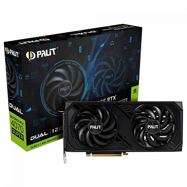 Placa de Video Palit GeForce RTX 4070 Super Dual 12GB GDDR6X 192 bit - NED407S019K9-1043D