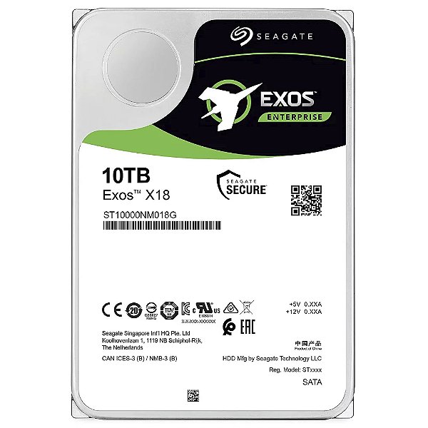 HD 10TB Seagate Exos X18 Enterprise 3.5" 7200RPM 256MB SATA III - ST10000NM018G