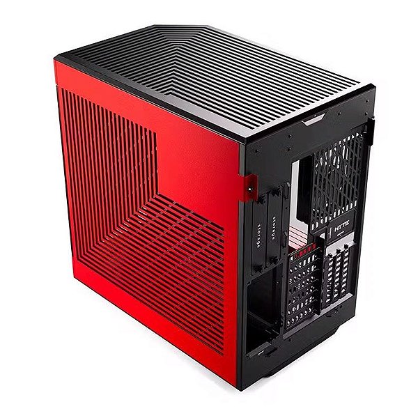 Gabinete Gamer HYTE Y60 Black/Red Mid Tower Com 3 fans - CS-HYTE