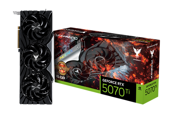 Placa de Video Gainward GeForce RTX 5070 TI Phoenix GS 16GB GDDR7 256 bit - NE7507TS19T2-GB2031X