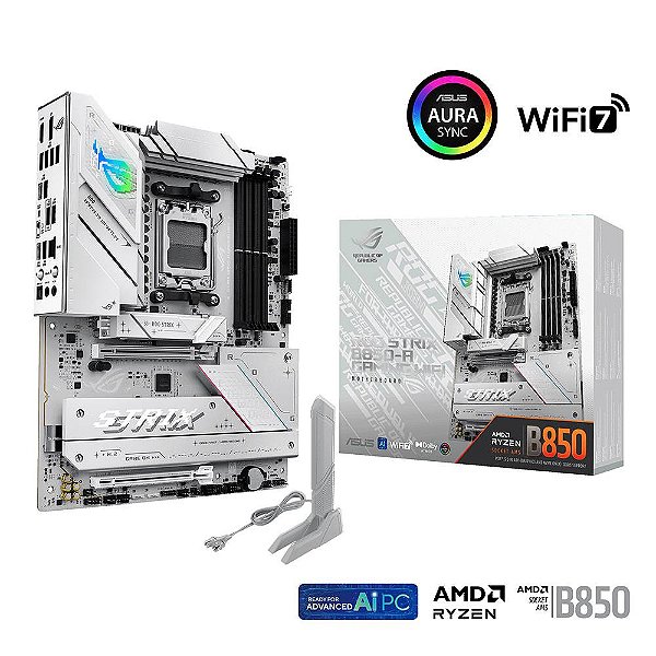Placa Mãe ASUS ROG Strix B850-A Gaming WI-FI DDR5 AM5 ATX