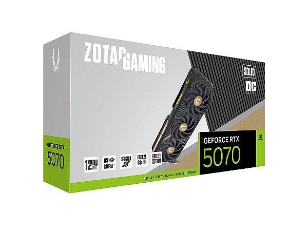 Placa Zotac RTX 5070 SOLID OC 12GB GDDR7 | GK Infostore