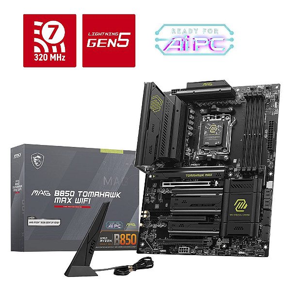 Placa Mãe MSI MAG B850 Tomahawk Max WiFi DDR5 AM5 ATX