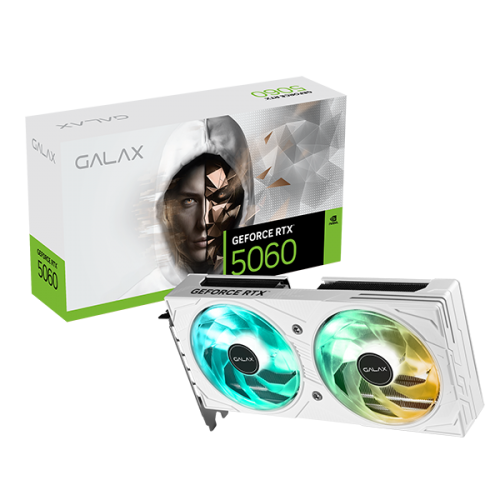 Placa de Video Galax GeForce RTX 5060 EX White 8GB GDDR7 128 bits - 56NSN8MDDBBS