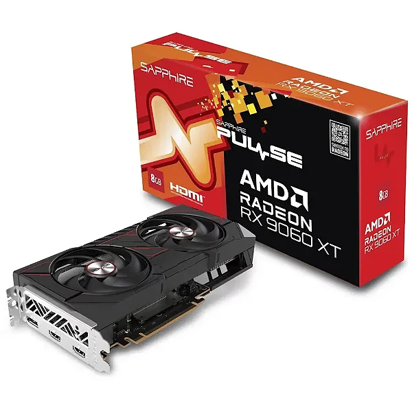 Placa de Video Sapphire Pulse Radeon RX 9060 XT Gaming 8GB GDDR6 128-bit - 11350-04-20G