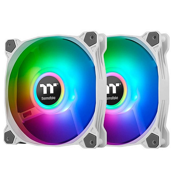 Cooler para Gabinete Thermaltake Pure Duo 12 White ARGB Kit com 2 Unidades - CL-F097-PL12SW-B