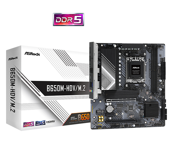 Placa Mãe ASRock B650M-HDV/M2 DDR5 AM5 MATX