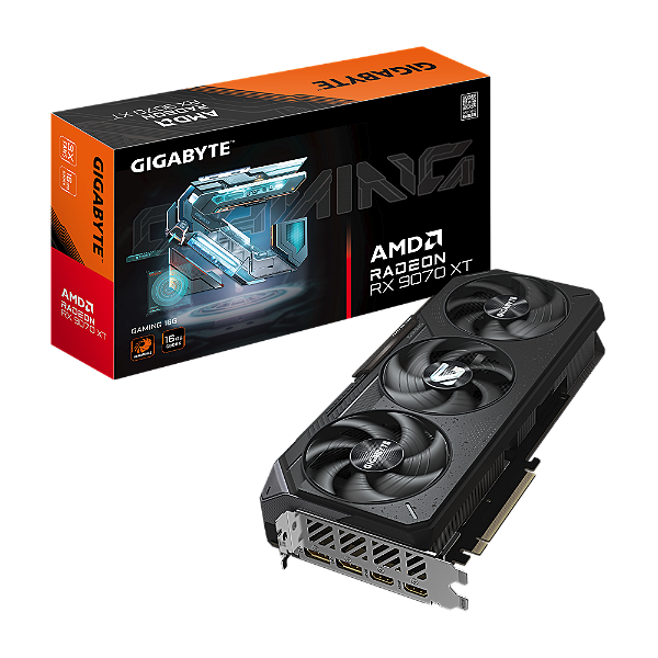 Placa de Video Gigabyte Radeon RX 9070 XT Gaming 16GB GDDR6 256-Bit RDNA 4 - GV-R9070XTGAMING-16GD
