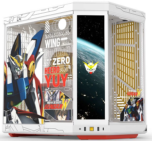 Gabinete Gamer HYTE Y70 Gundam Wing Touch Infinite Pitch Tela Touch 14.9 C/ Cabo Riser Usb Type-C - CS-HYTE-Y70TTI-GWING