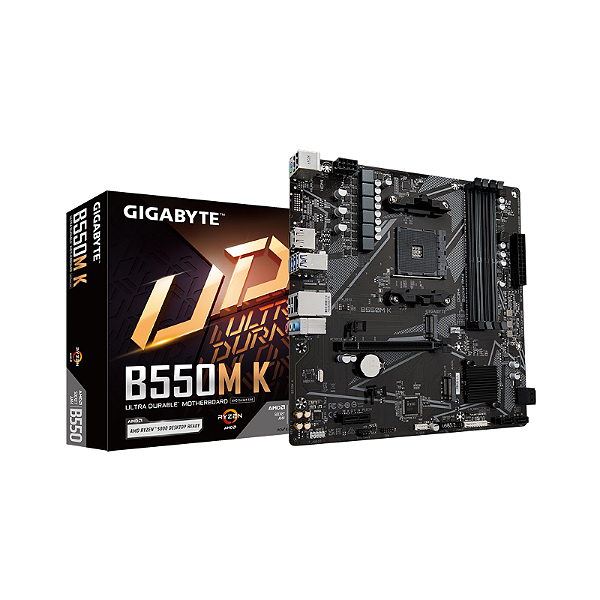 Placa Mãe Gigabyte B550M K AM4 mATX DDR4