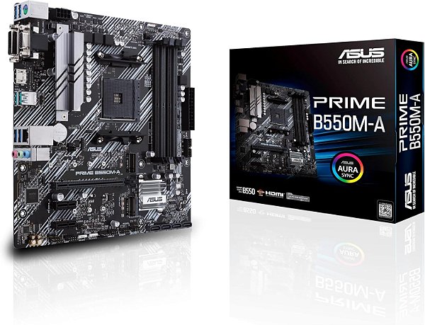 Placa Mãe ASUS Prime B550M-A AM4 mATX DDR4