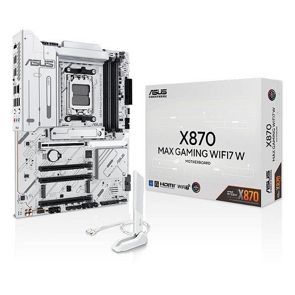 Placa Mãe ASUS X870 Max Gaming WiFi7 AM5 ATX DDR5