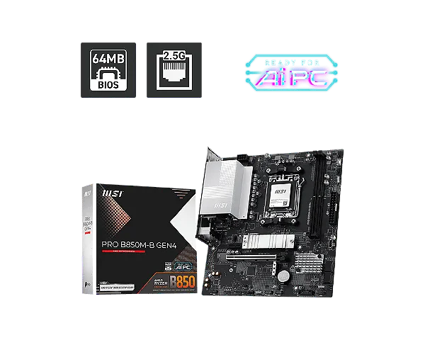 Placa Mãe MSI PRO B850M-B GEN4
