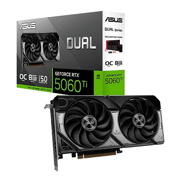 Placa de Video ASUS GeForce RTX 5060 Ti Dual OC 8GB GDDR7 128 bit - DUAL-RTX5060TI-O8G