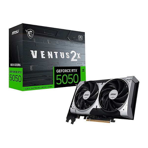 Placa de Video MSI GeForce RTX 5050 Ventus 2X OC 8GB GDDR7 128 bit - G5050-8V2C